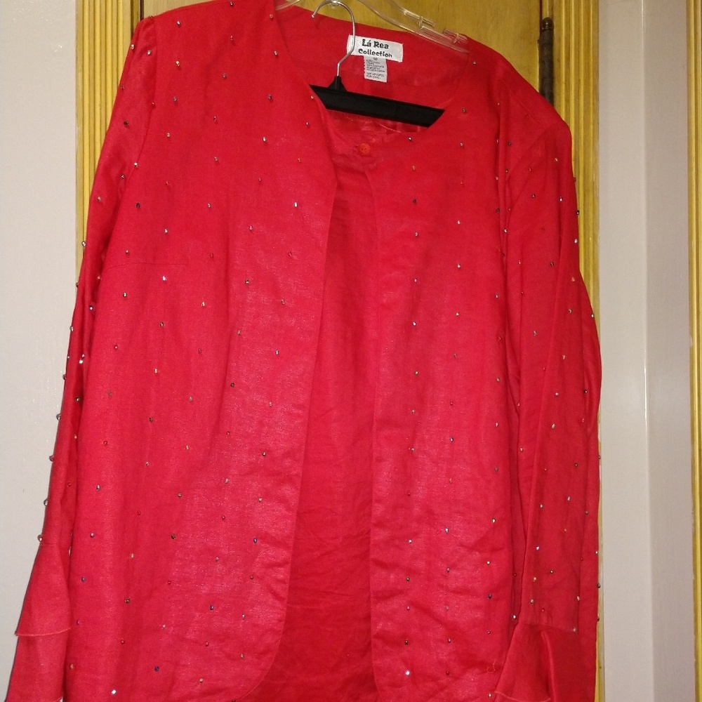 3 piece linen dress suit